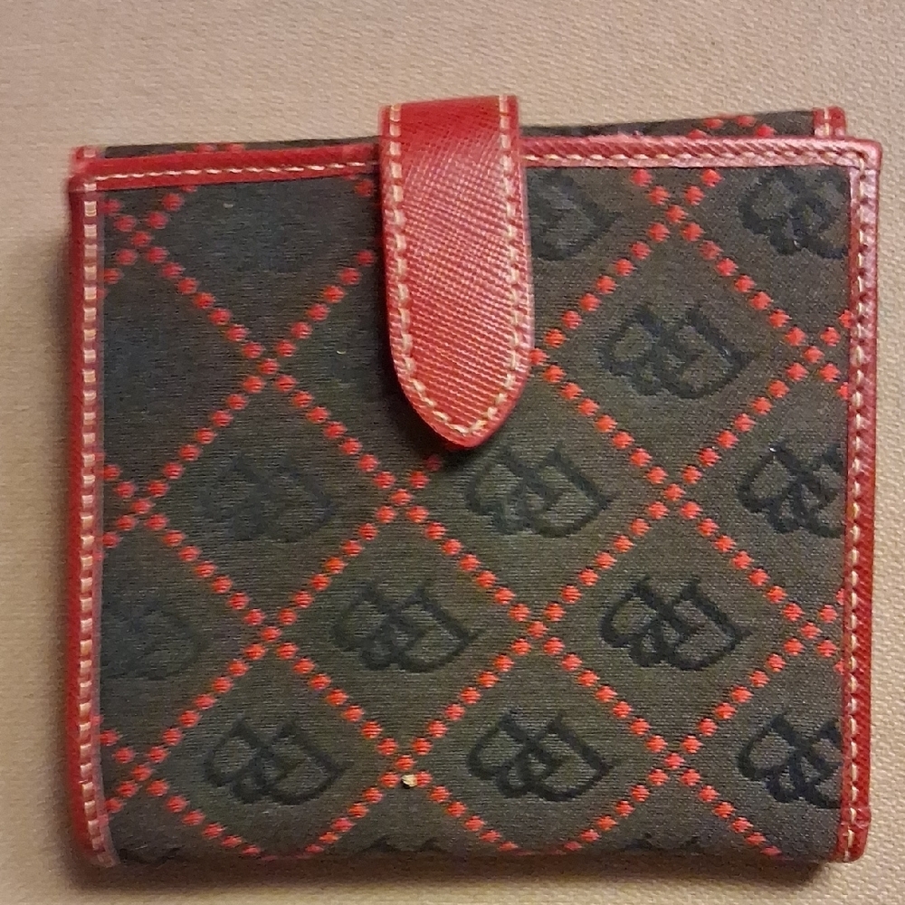 Dooney & Bourke Black and Red Checkered Wallet - Picture 2 of 5